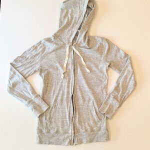 J. Crew Light Gray Hoodie with Drawstring